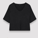 Black Linen Blend Top - Joseph