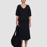 Black Linen Blend Top - Joseph