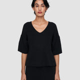 Black Linen Blend Top - Joseph