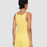 Yellow Plated Knit Tank Top - Joseph