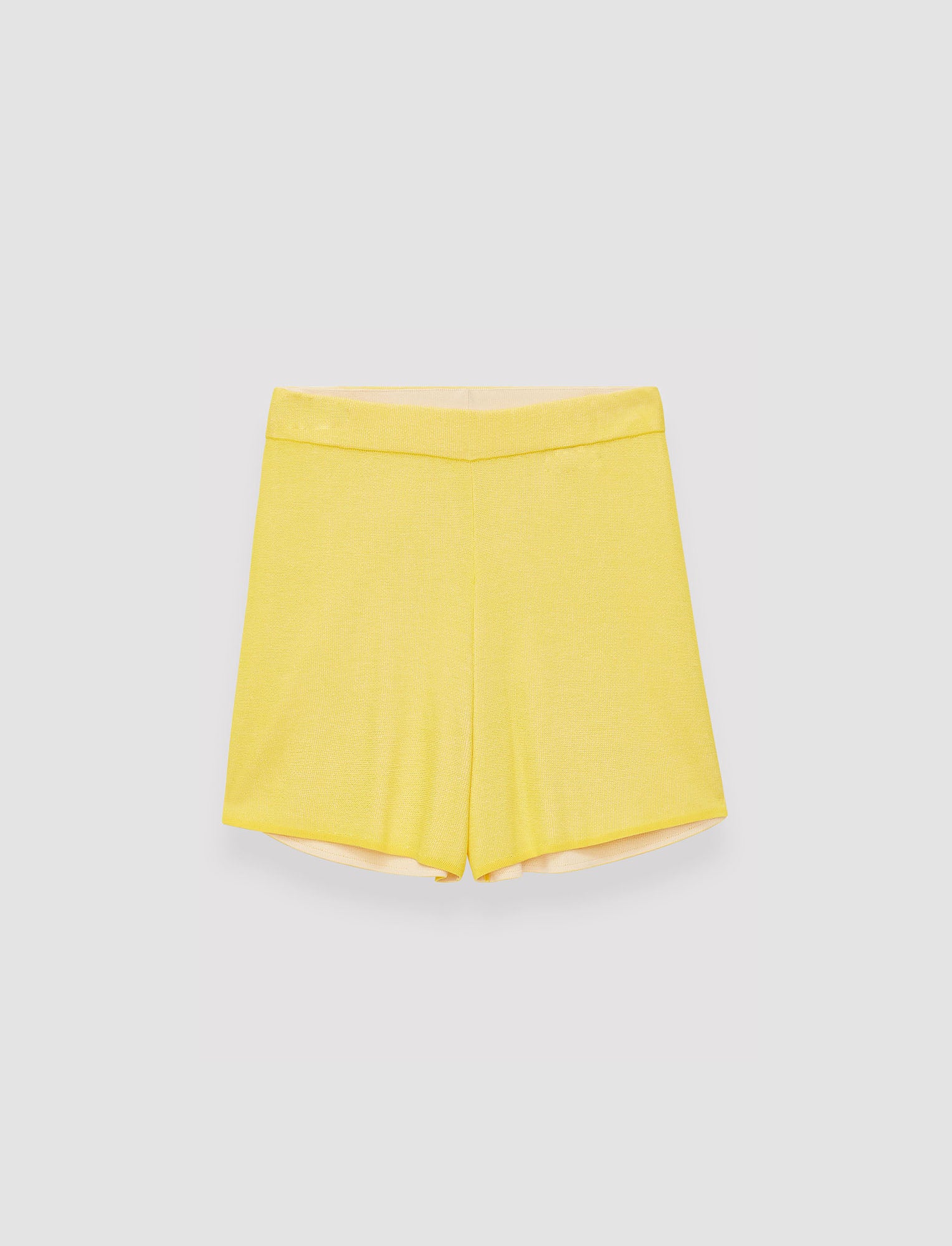 yellow-plated-knit-shorts-JOSEPH