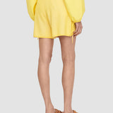 Yellow Plated Knit Shorts - Joseph