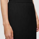 Black Merino Rib Skirt - Joseph