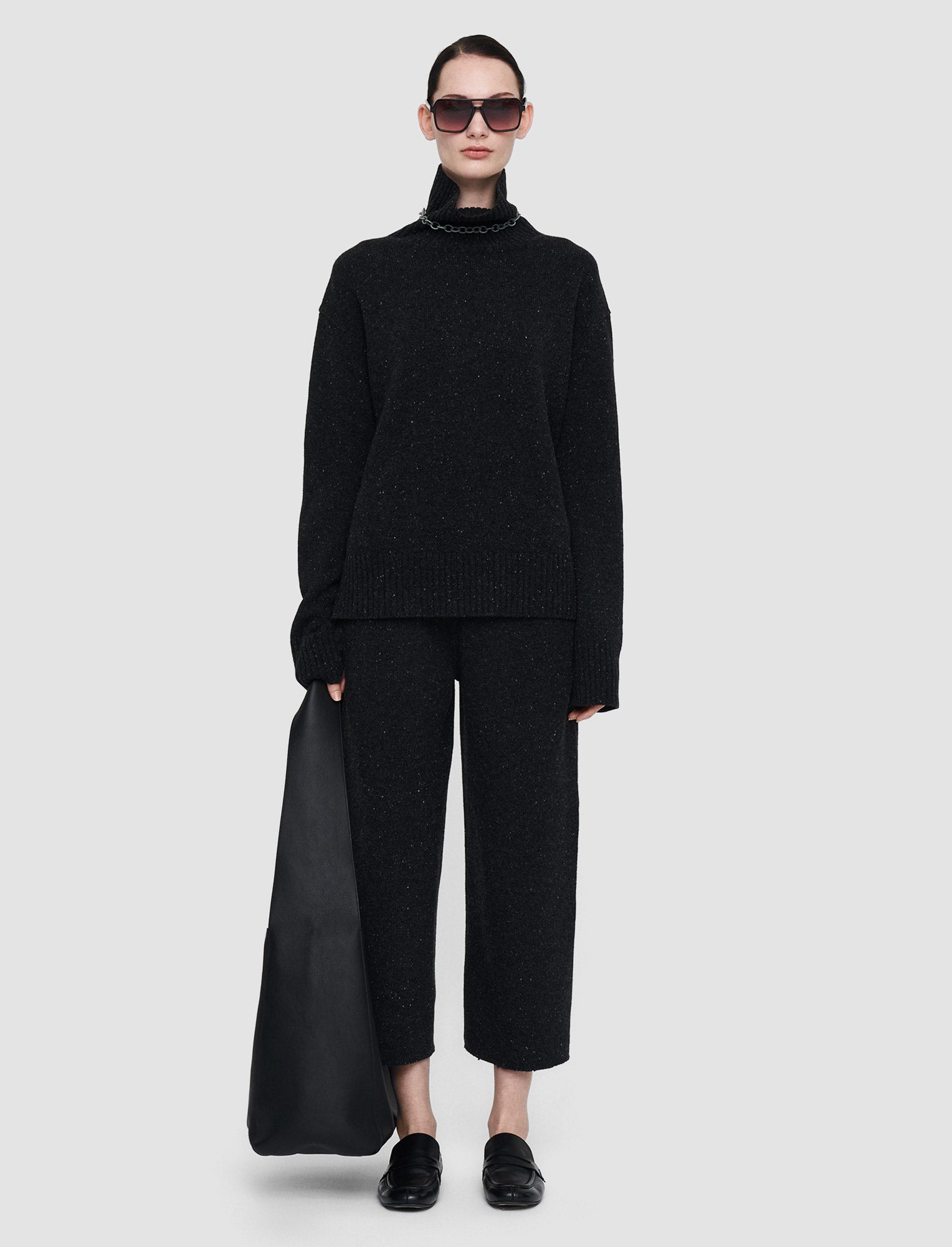 black-tweed-knit-high-neck-jumper-JOSEPH