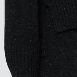 Black Tweed Knit High Neck Jumper - Joseph