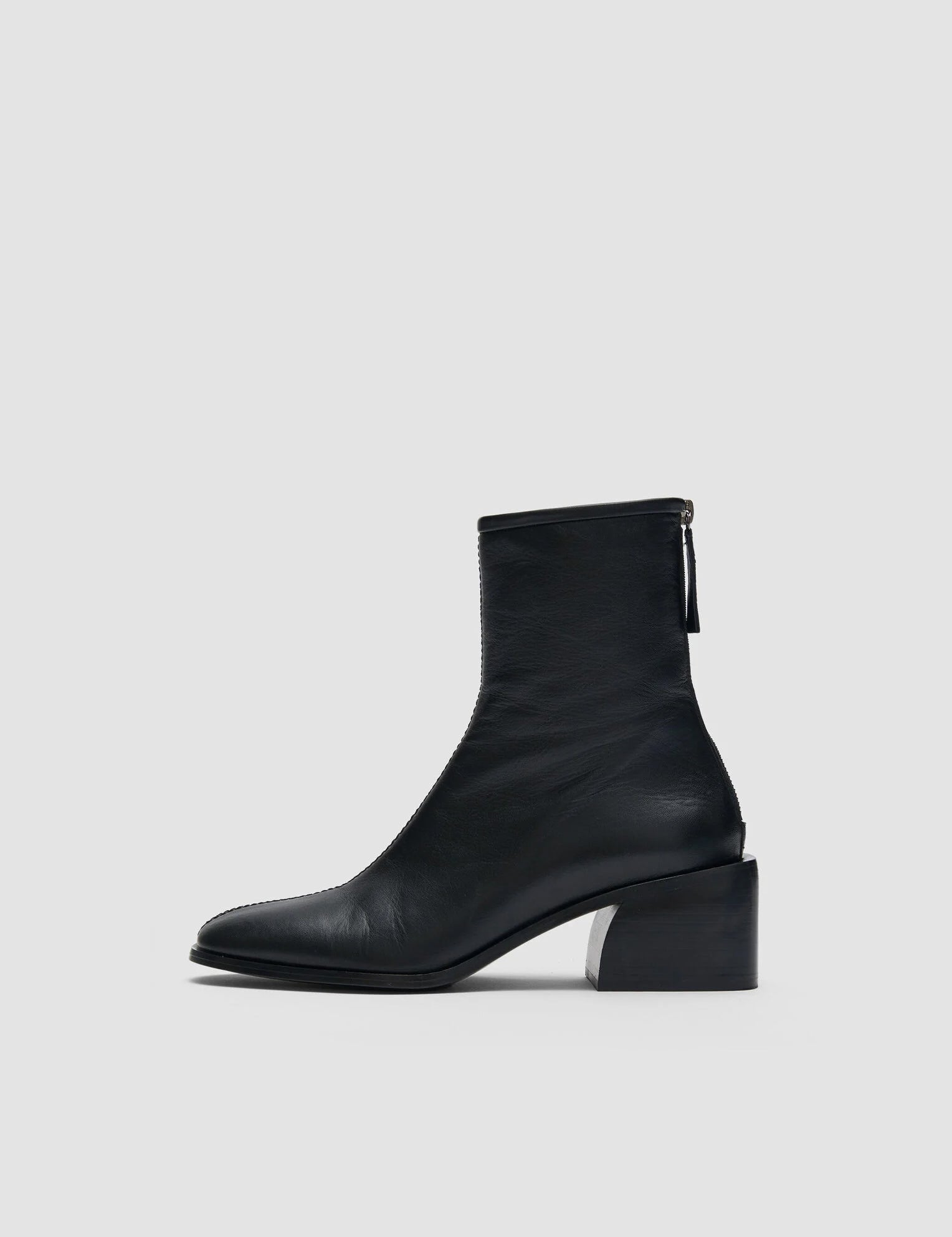 Black Leather Ankle Boots - Joseph