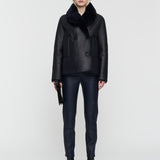 Blue Shearling Calla Coat - Joseph