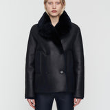 Blue Shearling Calla Coat - Joseph