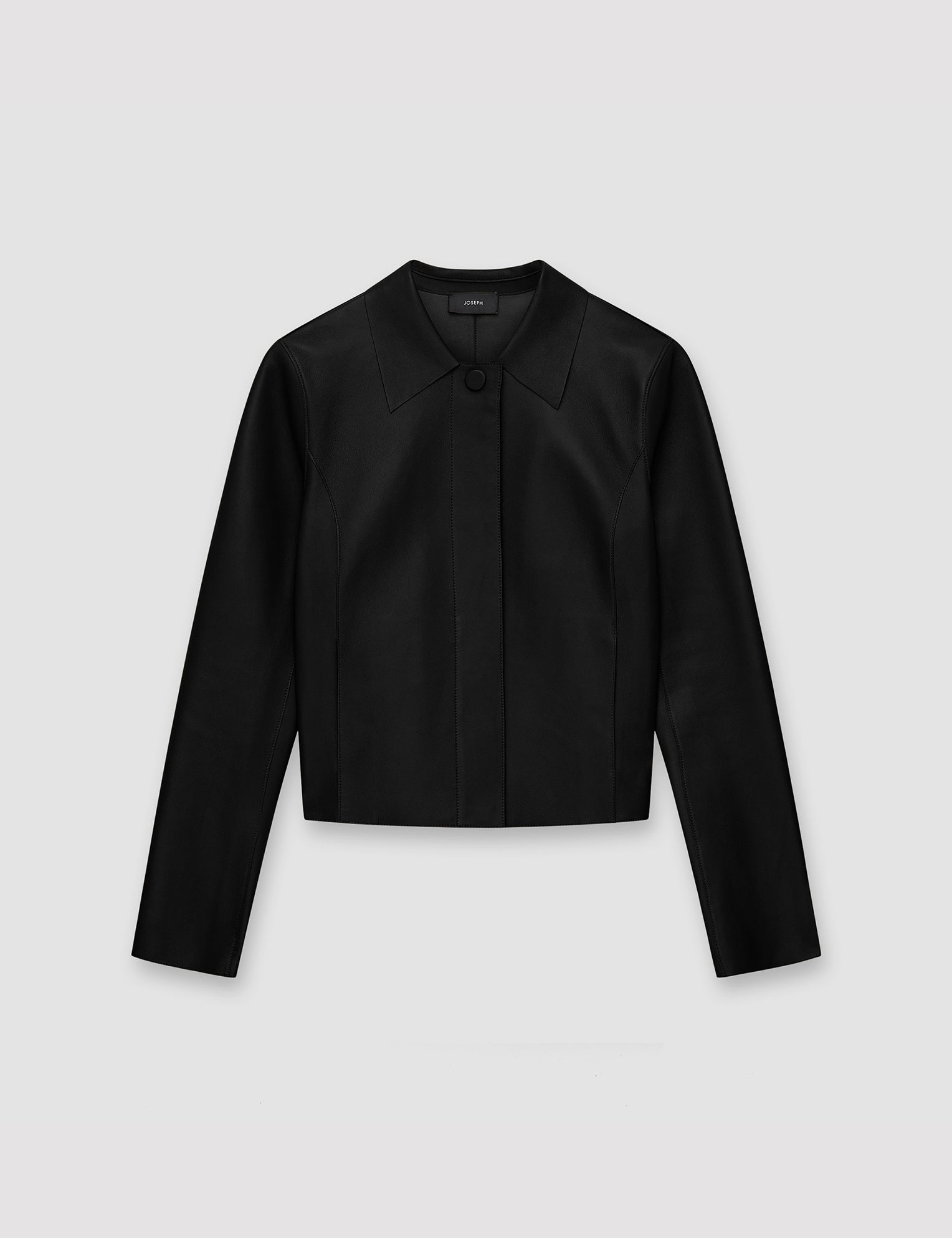 Black Bonded Leather Jose Jacket - Joseph