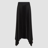 Black Ade Knit Weave Plissé Skirt - Joseph