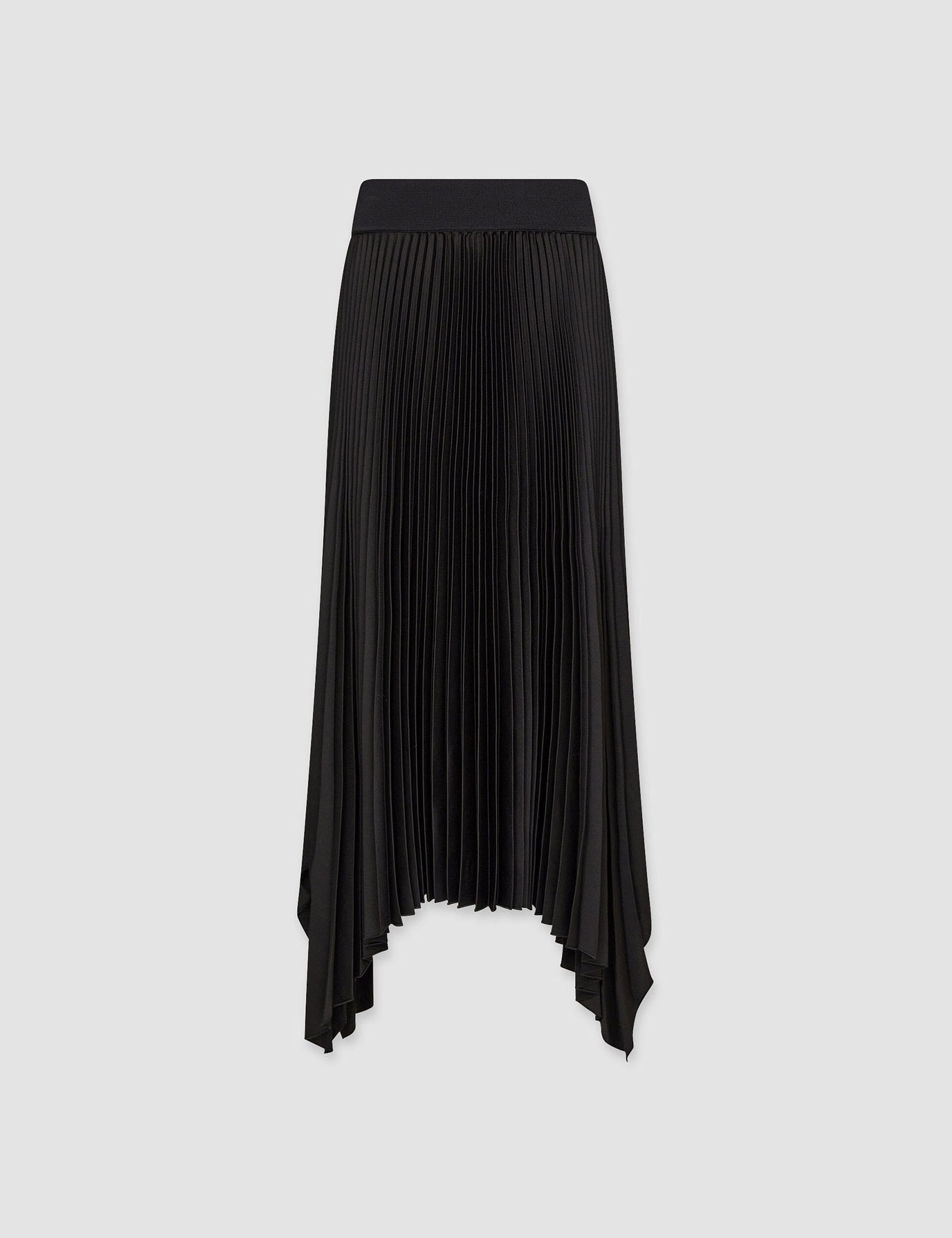 Black Ade Knit Weave Plissé Skirt - Joseph