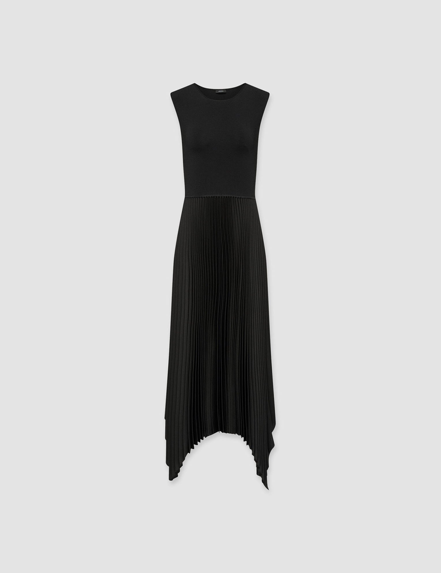 Black Knit Weave Plissé Dera Dress - Joseph