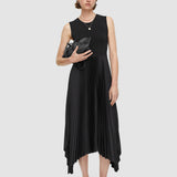 Black Knit Weave Plissé Dera Dress - Joseph