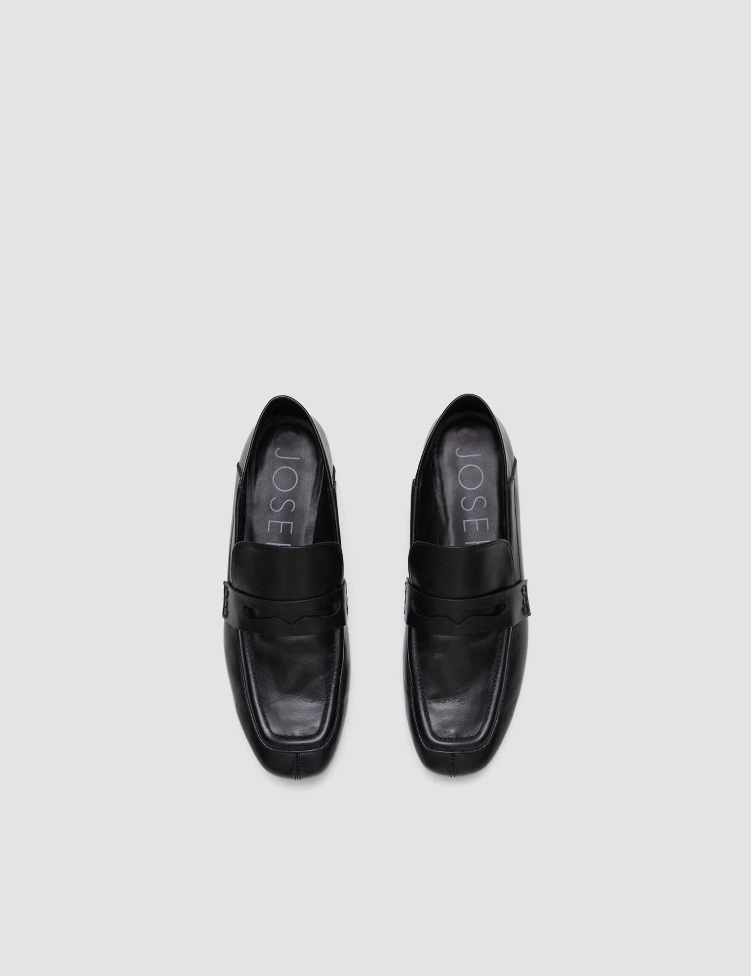 Black Leather Loafers - Joseph