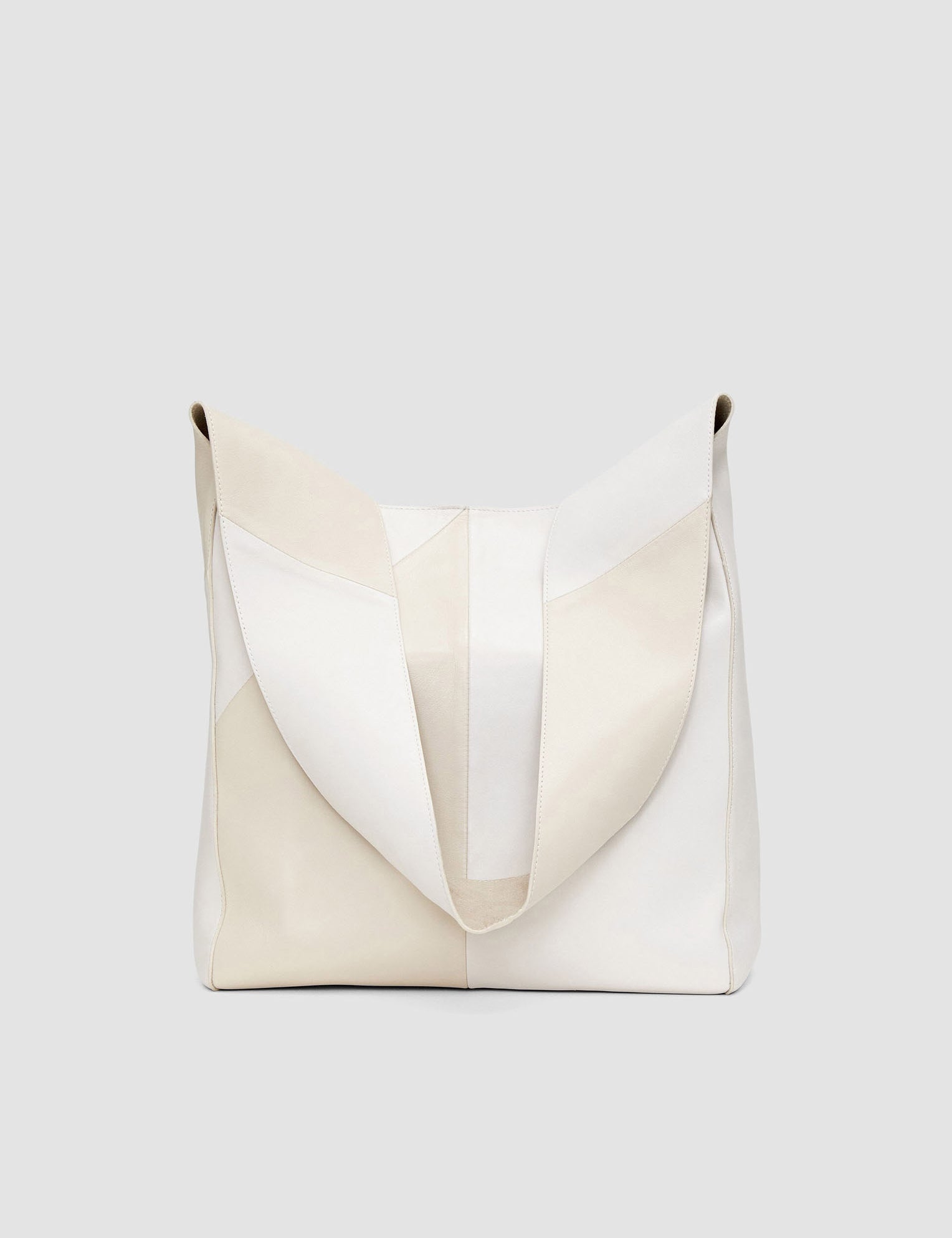 White Leather Combo Slouch Bag - Joseph