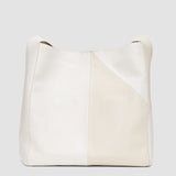 White Leather Combo Slouch Bag - Joseph