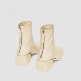 White Leather Ankle Boots - Joseph