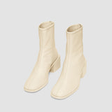 White Leather Ankle Boots - Joseph