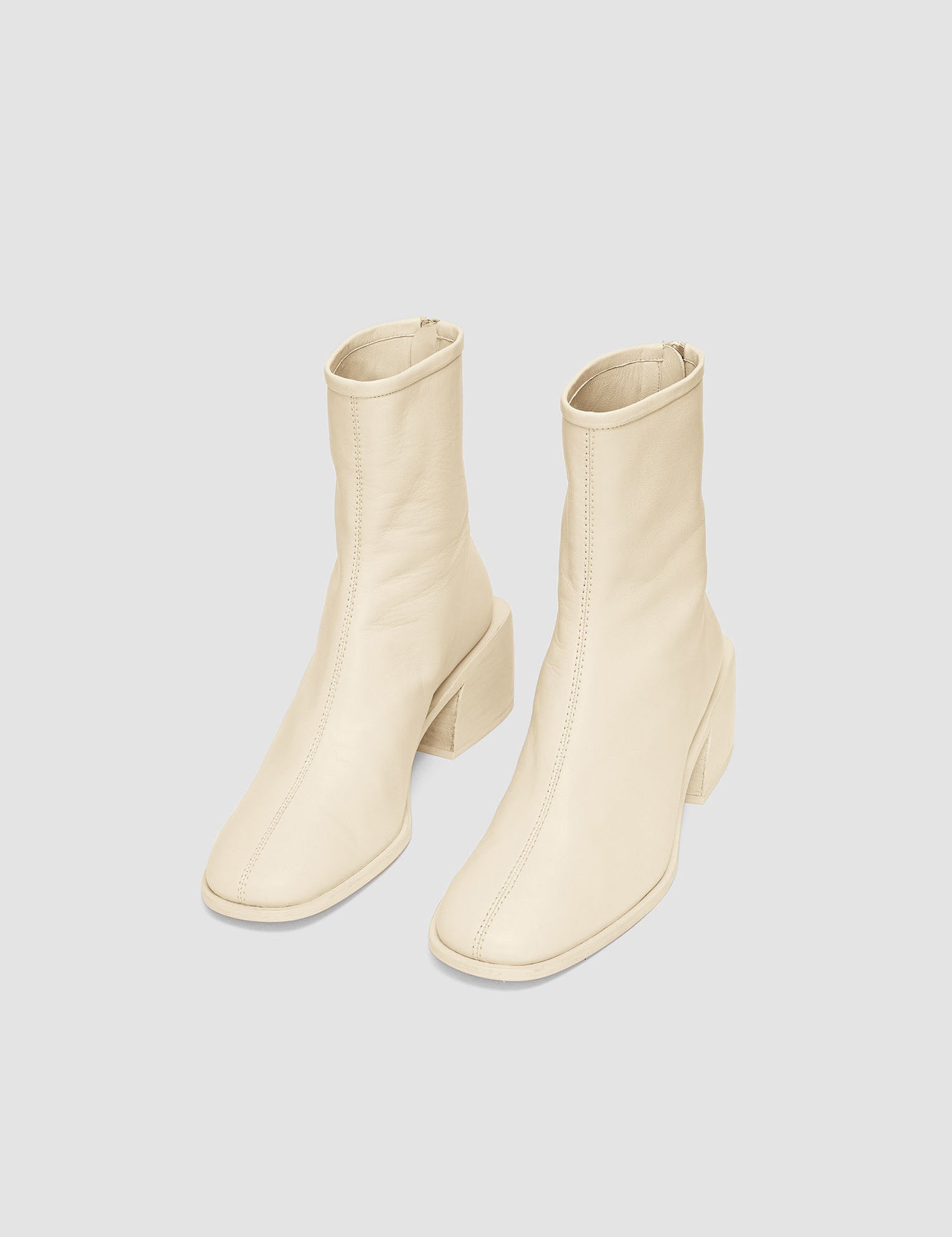 White Leather Ankle Boots - Joseph