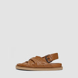 Brown Leather Jazzy Strap Sandals - Joseph