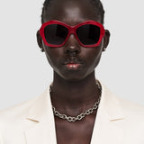 Red Round Sunglasses - Joseph