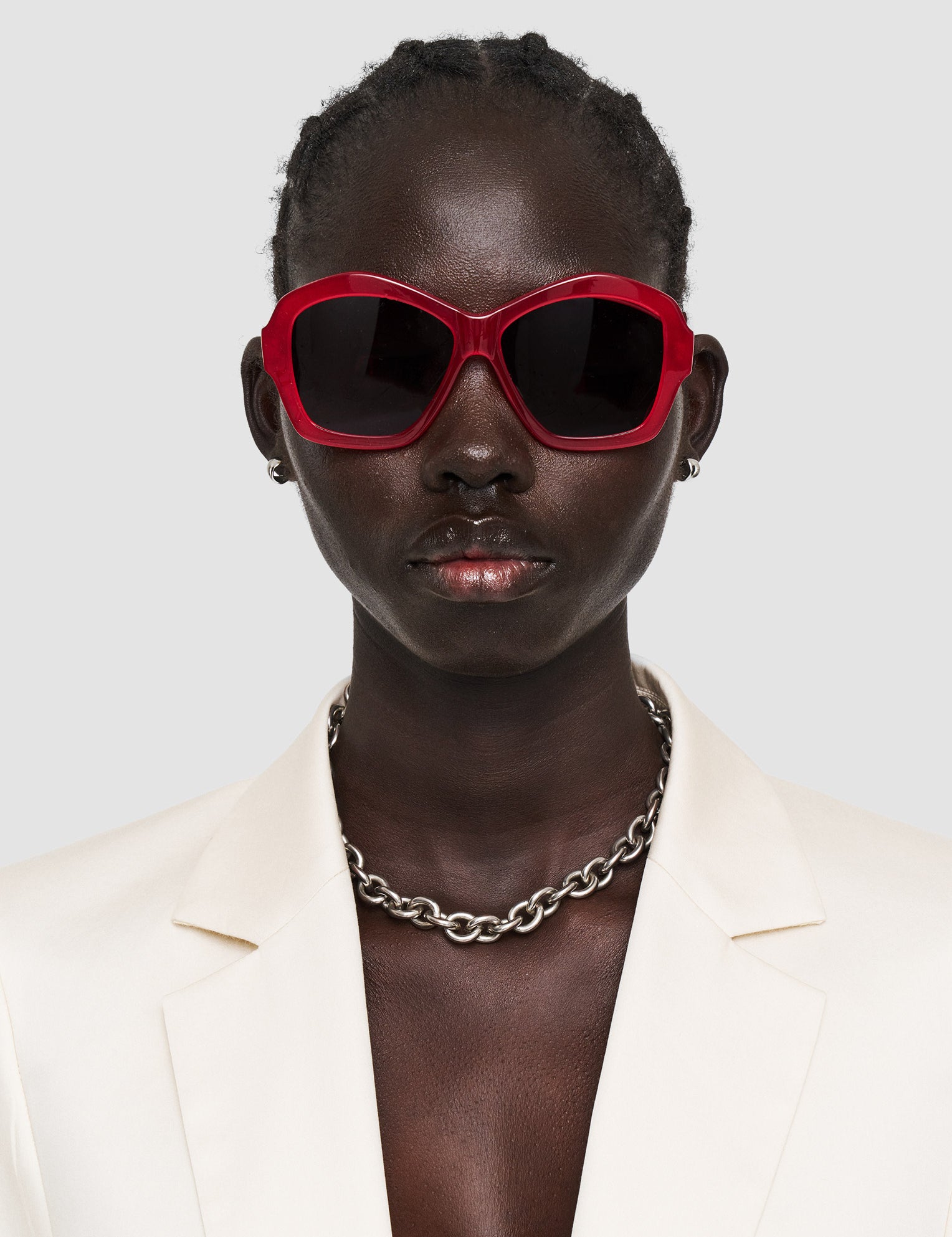 Red Round Sunglasses - Joseph