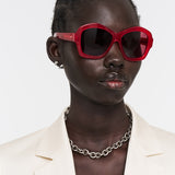 Red Round Sunglasses - Joseph