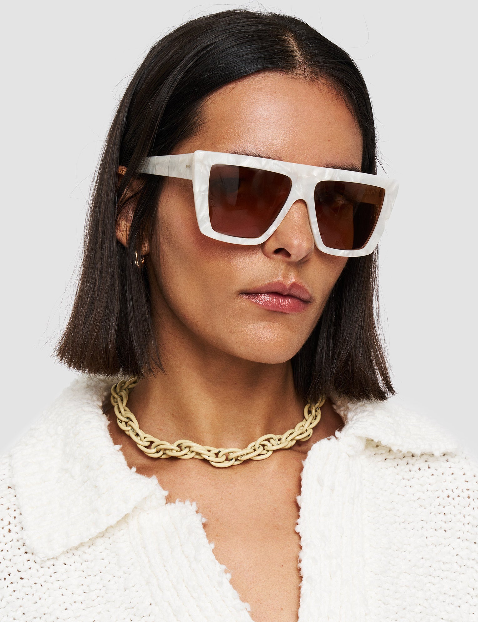 White Square Sunglasses - Joseph