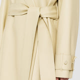 Green Bonded Leather Courty Coat - Joseph