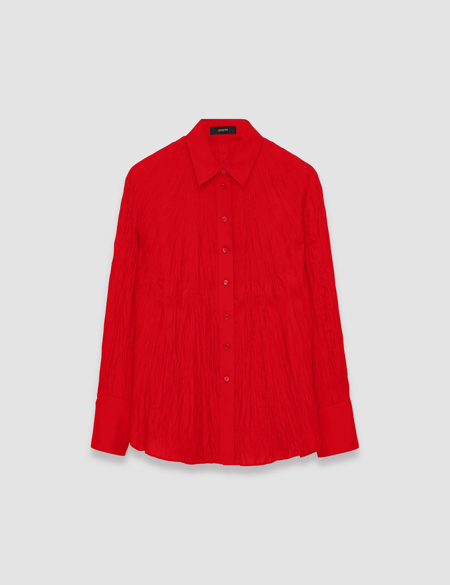 Red Habotai Silk Bercy Blouse - Joseph