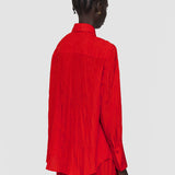 Red Habotai Silk Bercy Blouse - Joseph