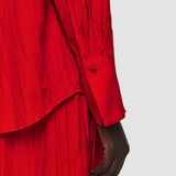 Red Habotai Silk Bercy Blouse - Joseph