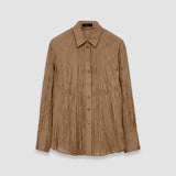 Brown Habotai Silk Bercy Blouse - Joseph