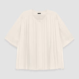 Beige Airy Plissé Bouloi Blouse - Joseph