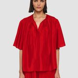 Red Silk Habotai Bristow Blouse - Joseph