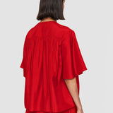 Red Silk Habotai Bristow Blouse - Joseph