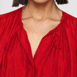 Red Silk Habotai Bristow Blouse - Joseph