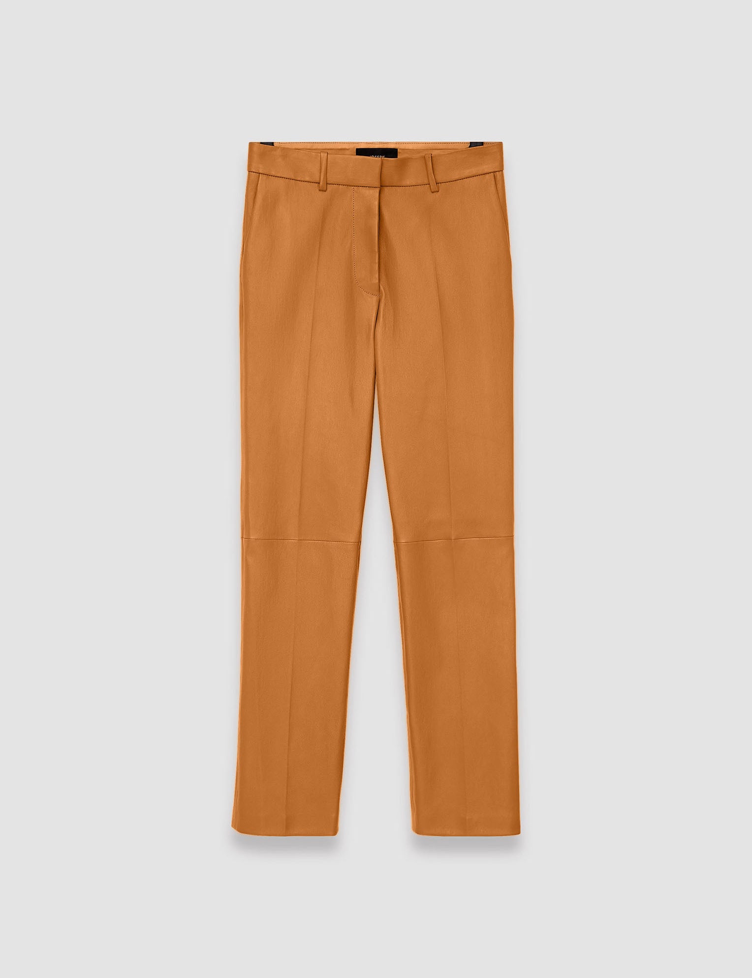 Brown Coleman Leather Stretch Trousers - Joseph