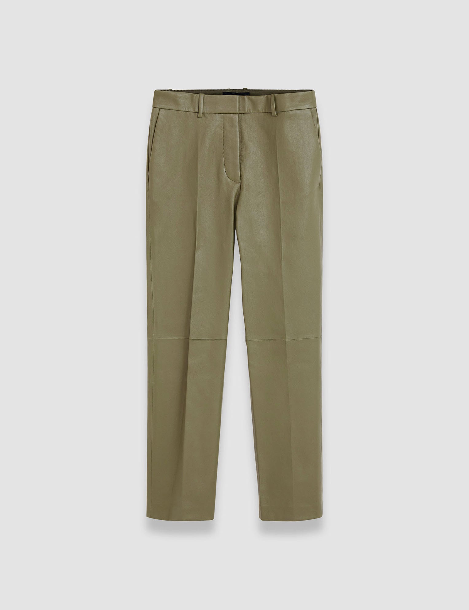 Green Coleman Leather Stretch Trousers - Joseph