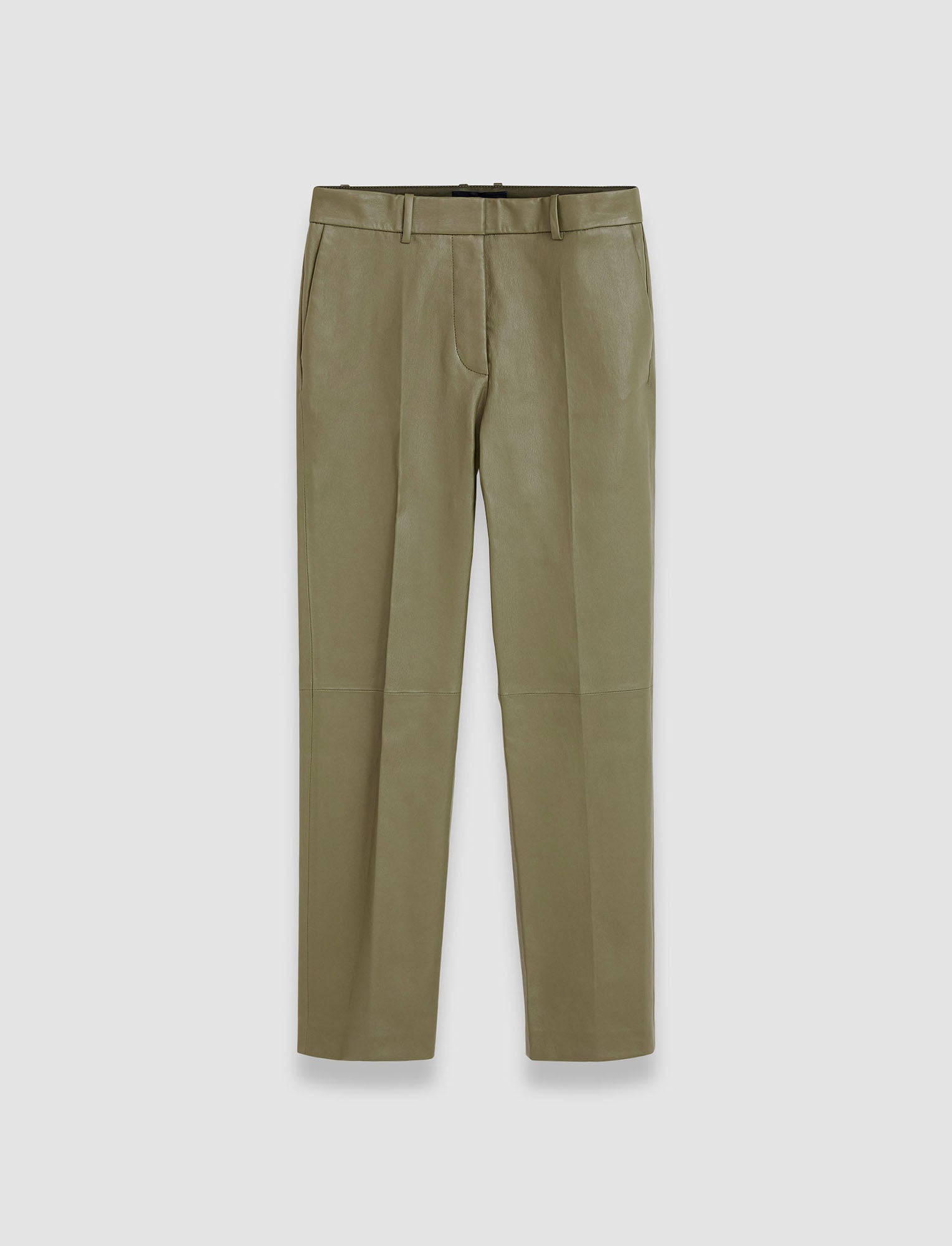 green-coleman-leather-stretch-trousers-JOSEPH