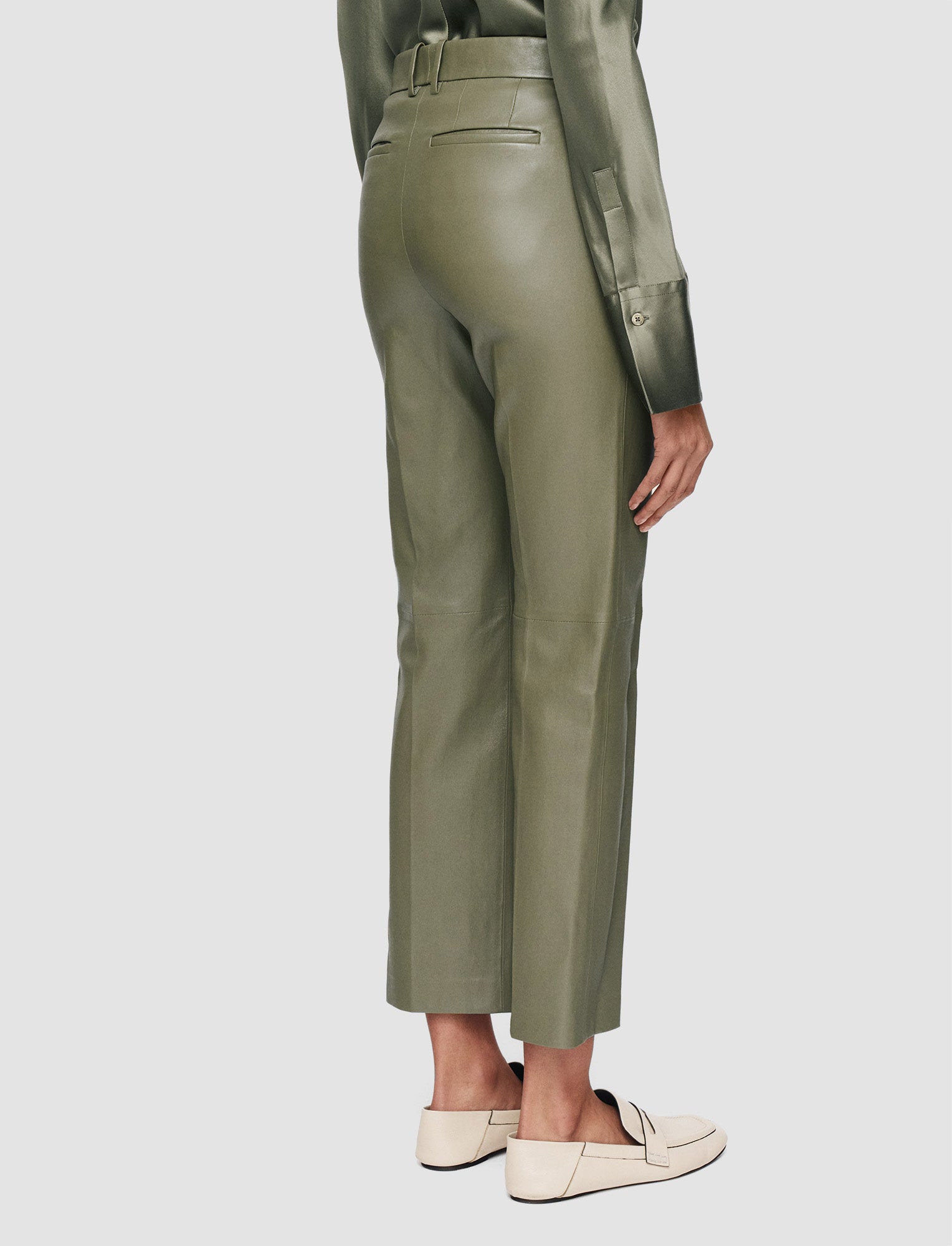 green-coleman-leather-stretch-trousers-JOSEPH