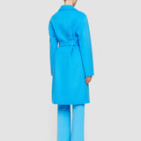 Blue Double Face Cashmere Cenda Long Coat - Joseph
