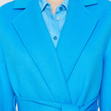 Blue Double Face Cashmere Cenda Long Coat - Joseph