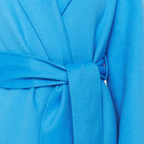 Blue Double Face Cashmere Cenda Long Coat - Joseph
