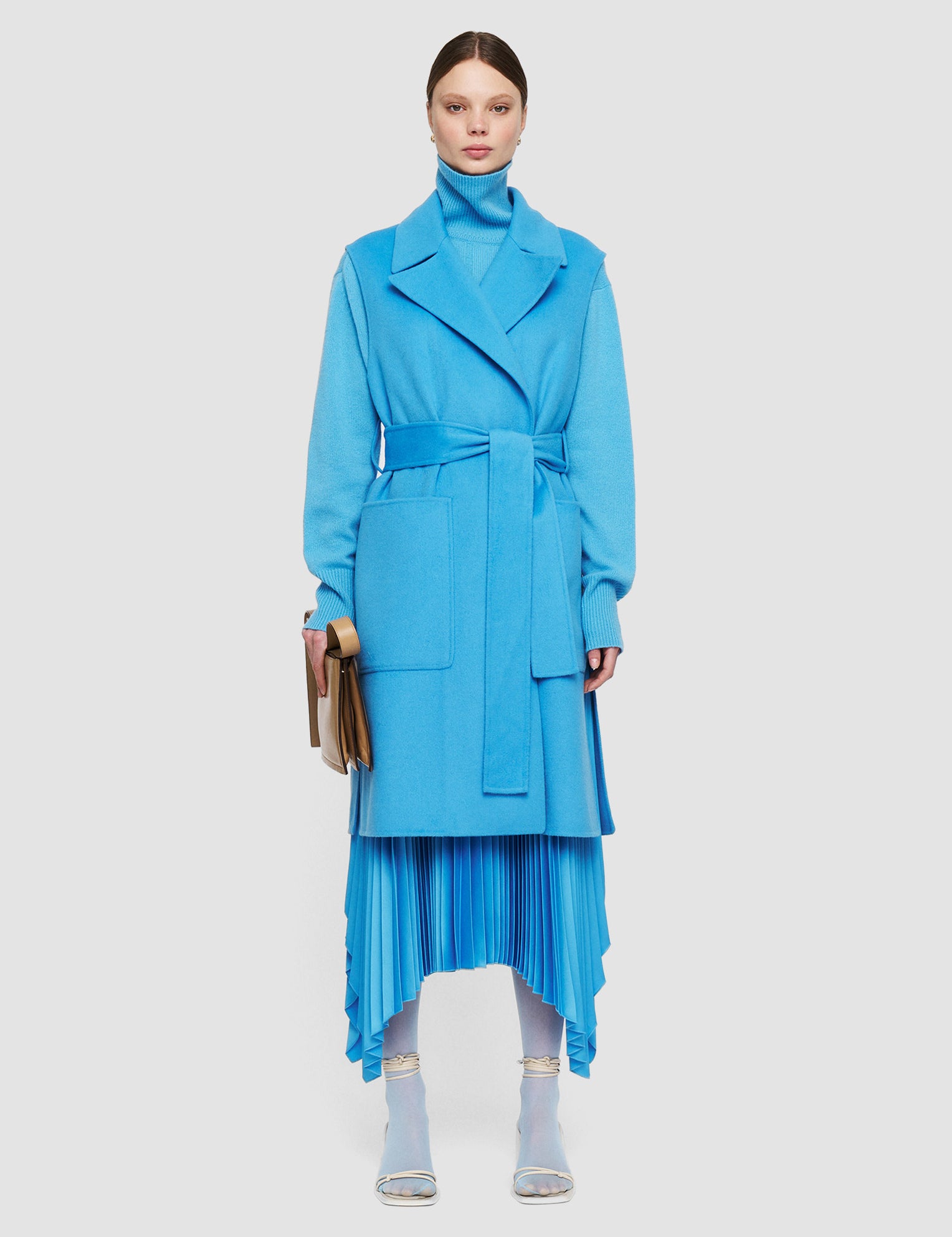 Blue Double Face Cashmere Garance Jacket - Joseph