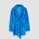 Blue Featherweight Shearling Coat - Joseph