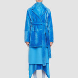 Blue Featherweight Shearling Coat - Joseph