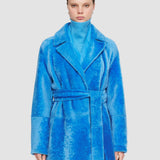 Blue Featherweight Shearling Coat - Joseph