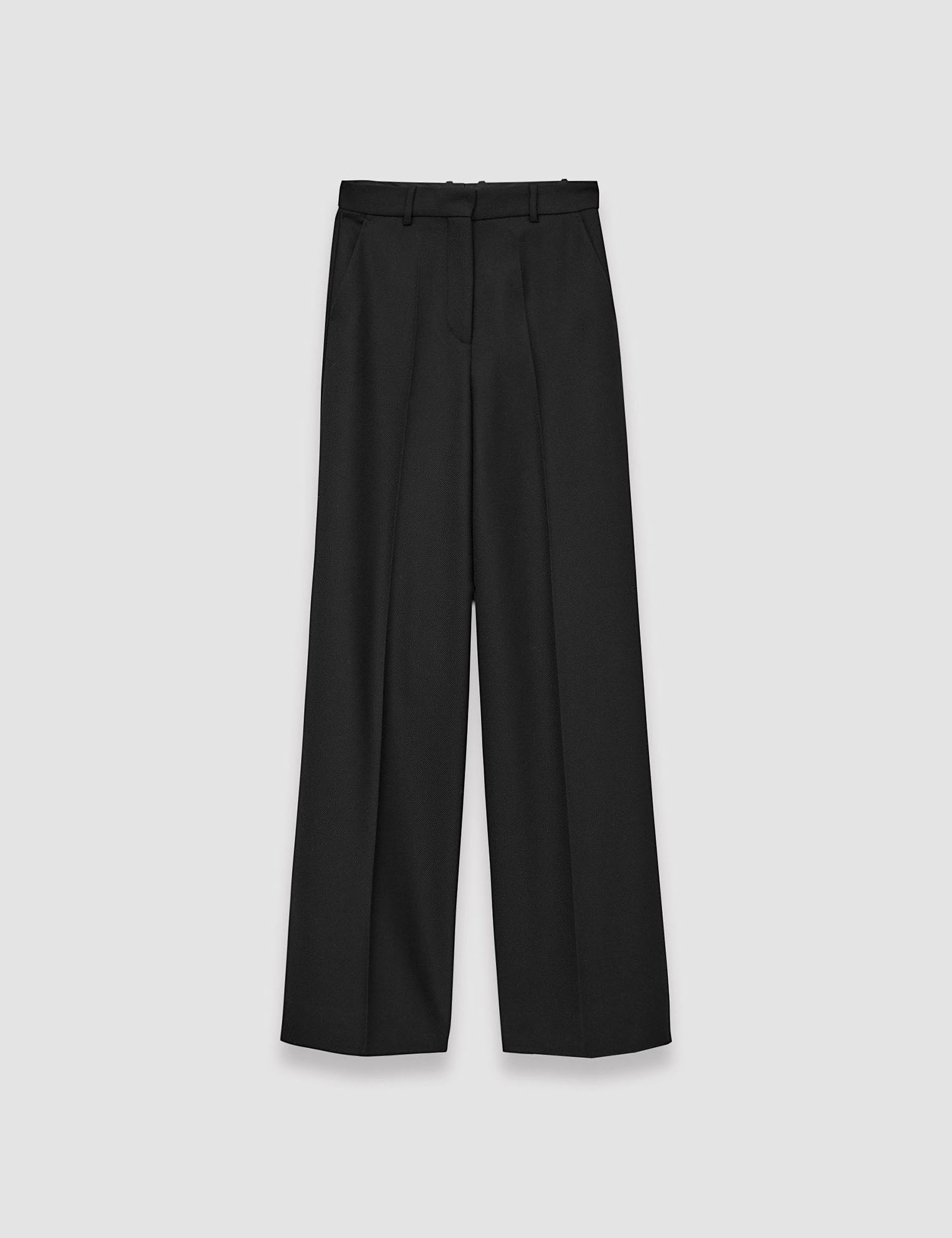 Black Fluid Wool Alana Trousers - Joseph