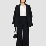 Black Fluid Wool Alana Trousers - Joseph